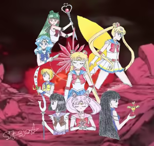 Page 144 of sailor moon art compilation - preview thumbnail