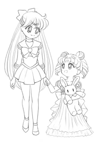 Page 54 of sailor moon and megaman art compilation - preview thumbnail