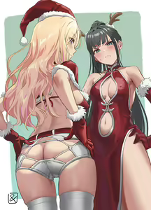 Seitokai Santa, Ketsui no Christmas Live! | Lo Spettacolo Natalizio - hentai manga cover image