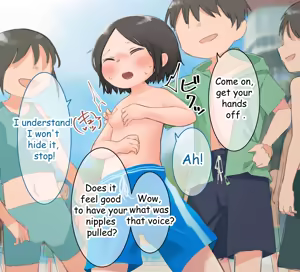Page 5 of Mizugi Hagitori no Ijime o Ukeru Onnanoko I Girl stripped naked in pool - preview thumbnail