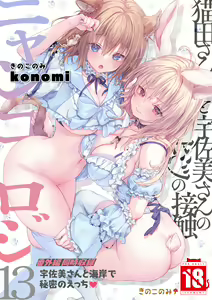 Nyancology 13 -Nekoda-san to Usami-san no Himitsu no Sessyoku- Bangaihen Douji Shuuroku "Usami-san to Umibe de Himitsu no Ecchi" — hentai manga cover on Fhentai