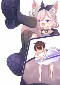 Page 12 of Yozuna Niu-Sama Traps a Tiny in Her Boot - preview thumbnail