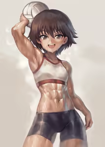 Page 4 of Girls und Panzer characters are muscular women - preview thumbnail