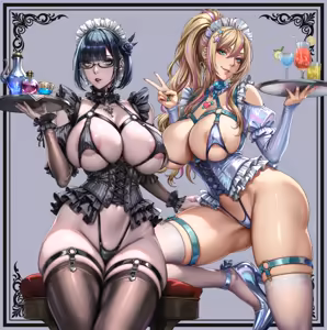 Page 4 of High-Leg Maid Girls Mizer & Arisa - preview thumbnail
