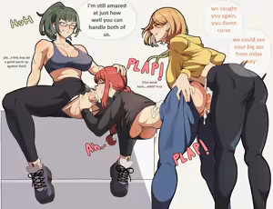 Page 3 of Maki Zenin x Kugisaki Nobara x Makima Futanari - preview thumbnail