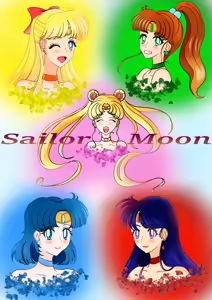 Page 221 of sailor moon art compilation - preview thumbnail