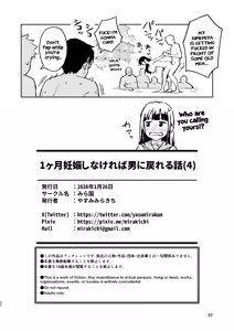 Page 32 of 1-kagetsu Ninshin Shinakereba Otoko ni Modoreru Hanashi (4) | As Long As I Don't Get Pregnant for 1 Month, I'll Turn Back Into a Man - preview thumbnail