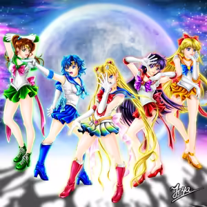 Page 43 of sailor moon art compilation - preview thumbnail