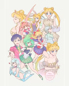 Page 105 of Sailor moon art compilation - preview thumbnail
