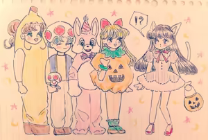 Page 209 of sailor moon art compilation - preview thumbnail