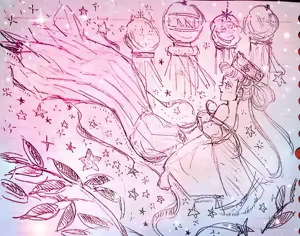 Page 224 of sailor moon art compilation - preview thumbnail