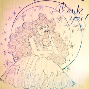 Page 229 of sailor moon art compilation - preview thumbnail