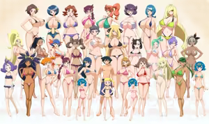 Pokémon ash Ketchum Harem - hentai manga cover image