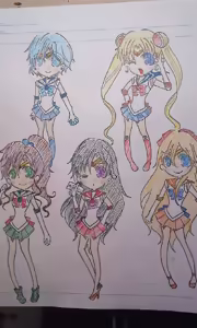 Page 107 of sailor moon art compilation - preview thumbnail