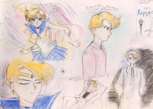 Page 185 of sailor moon art compilation - preview thumbnail