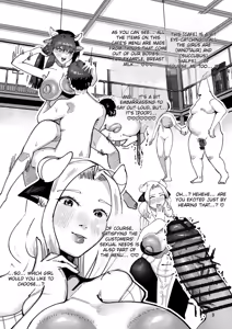 Page 3 of At the pleasure café 'Amrita,' where soft-serve ice cream is made from women's breast milk and what they expel from their asses, I deliberately chose the overly ripe, sex-oozing older woman standing at reception - preview thumbnail