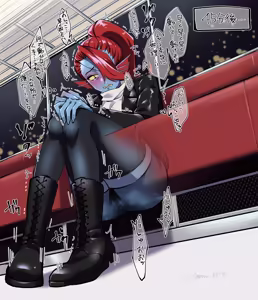 Page 8 of Densha de Oshi ga Masuru Undyne-chan - preview thumbnail