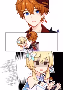 Page 16 of Hotaru-chan ga Taru ni ecchi shouri ( ? ) suru rabukome manga (Genshin Impact) | 荧在色色对决中战胜达达利亚（？）的恋爱喜剧漫画 - preview thumbnail