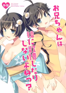 Oniichan wa Imouto ni Yokujou Shitari Shinaiyone? — hentai manga cover on Fhentai