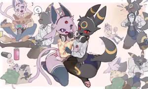 UMBREON & ESPEON — hentai manga cover on Fhentai