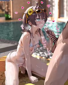 Page 96 of 水着まちゅりとプールで野外青姦フェラなかだし交尾CG集❤ - preview thumbnail
