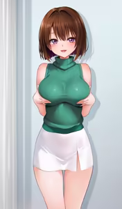 Page 3 of セルフ乳揉み一枚絵 - preview thumbnail
