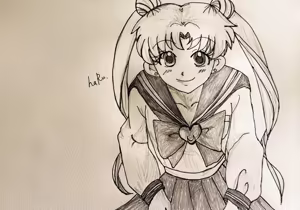 Page 51 of sailor moon art compilation - preview thumbnail