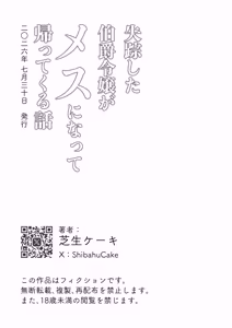 Page 34 of Shissou shita Hakushaku Reijou ga Mesu ni natte Kaette kuru Hanashi - preview thumbnail