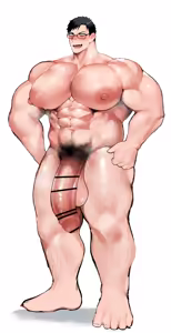 Page 6 of A library staff member with a huge boob and big penis wearing a loincloth gets a handjob from a user and ejaculates on his face. - preview thumbnail