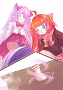 Page 20 of Two Girls in School Uniform Playing Games With a Masoquist Tiny - preview thumbnail