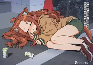 酒精貓路邊醉酒 — hentai manga cover on Fhentai