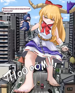 Page 2 of Suika Grows Gradually to a Massive Size and Does Whatever She Wants - preview thumbnail