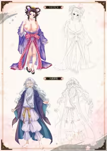 Page 25 of Sandoku Ryouran Nie Visual Fan Book - preview thumbnail