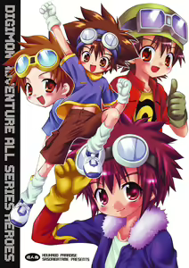 Digimon Adventure All Series Heroes - hentai manga cover image