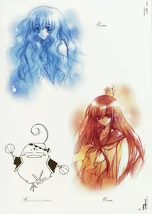 Page 155 of Yami to Boushi to Hon no Tabibito Visual Fanbook - preview thumbnail