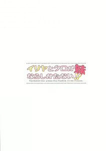 Page 3 of Illya To Kuro Ga Imouto Nara Sikatanai!! - preview thumbnail