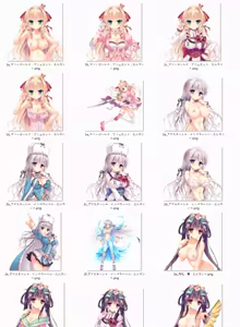 Love Love ♥ Princess ~Ohime-sama ga Ippai! Motto Ecchi na Harem Seikatsu!!~ Character Set — hentai manga cover on Fhentai